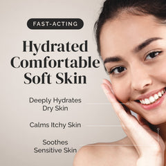 Hands receiving Puriya Intensive Moisturizer for smoothing dry patches