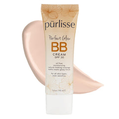purlisse Perfect Glow BB Cream SPF30 tube front with matte-dewy finish for natural coverage