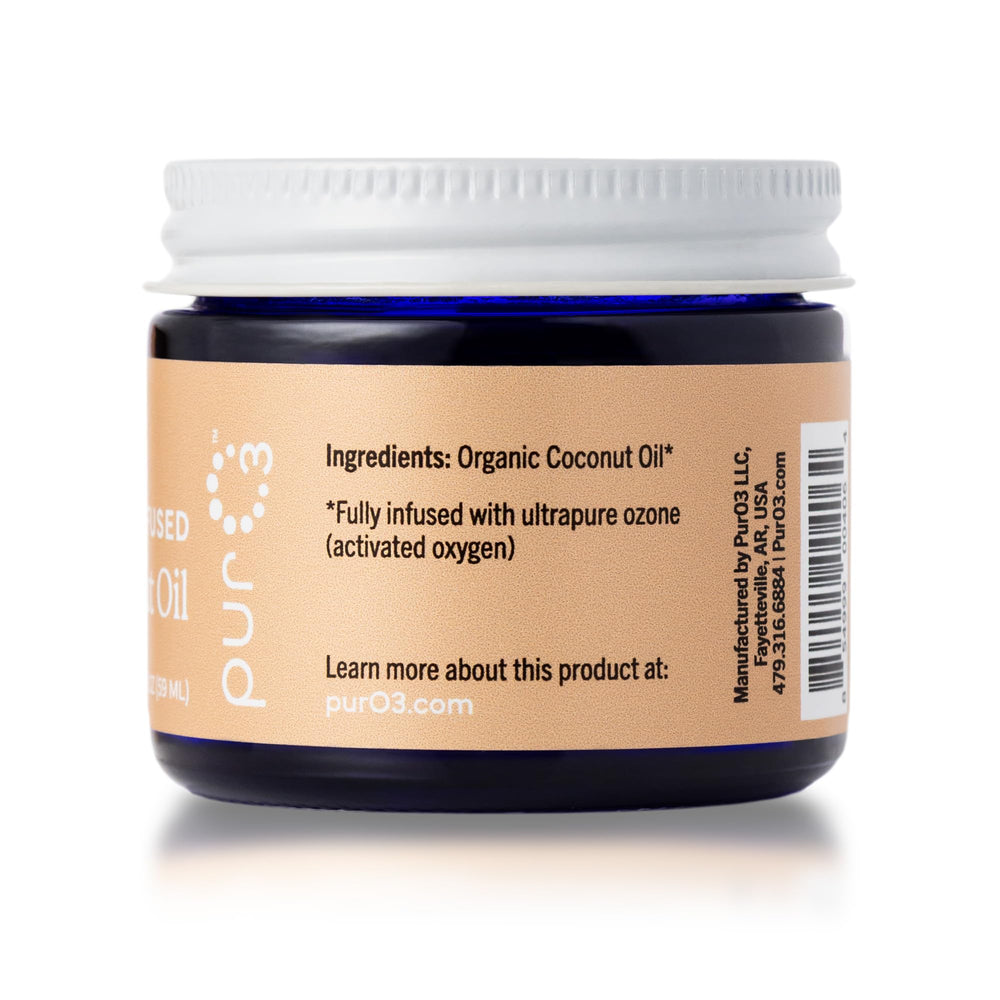 PurO3 cold ozonation process closeup reveals heat-free preservation of natural coconut oil.