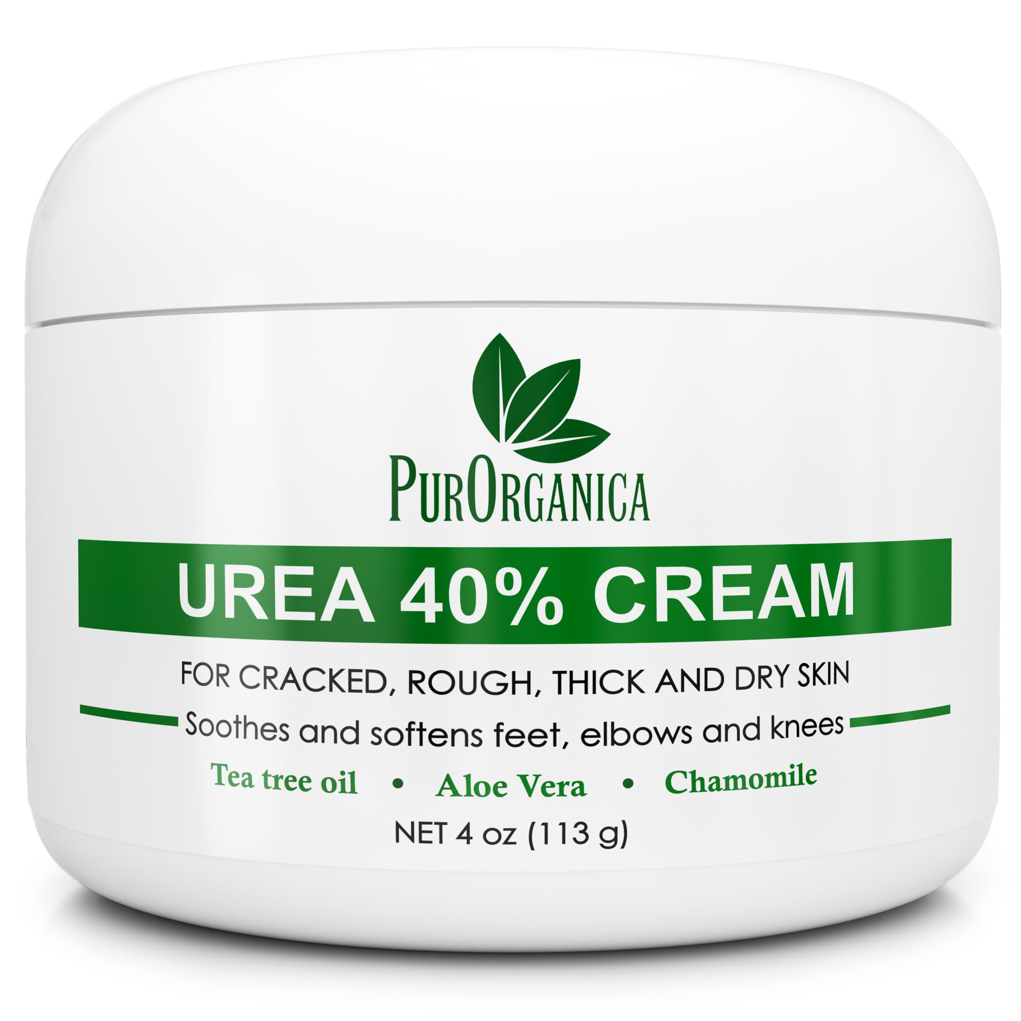PurOrganica Urea 40% Foot Cream tube for intensive heel hydration
