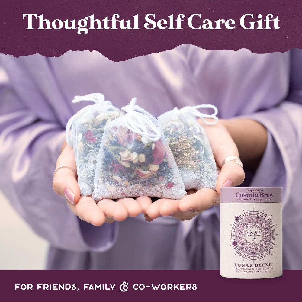 Purple Canyon Butterfly Pea blue hue in bath tea for a magical color and soothing experience.