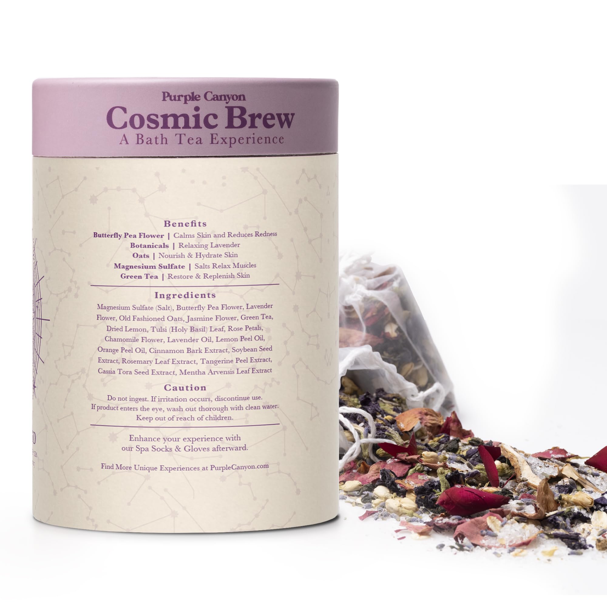 Purple Canyon gift-ready Lunar Bath Tea box, ideal for thoughtful self-care gifting.