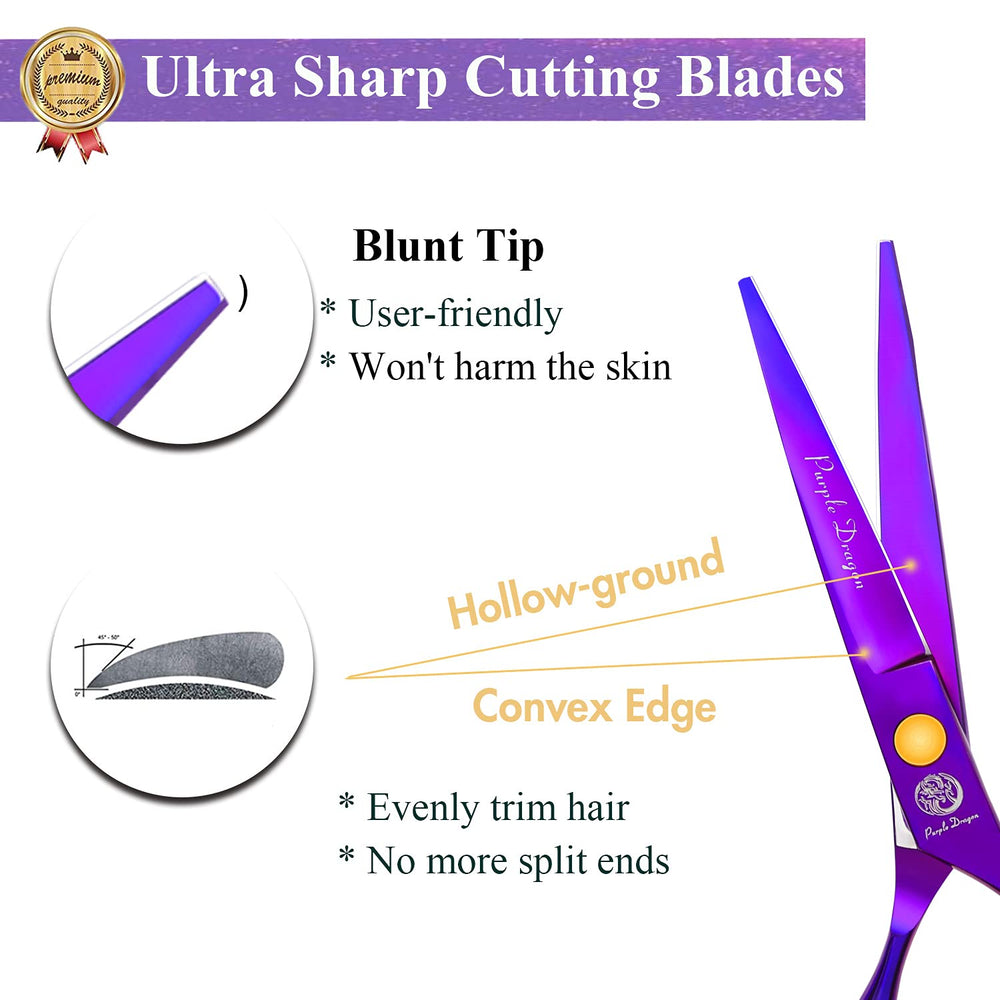 Purple Dragon leather scissors case protects your shears while keeping them portable.
