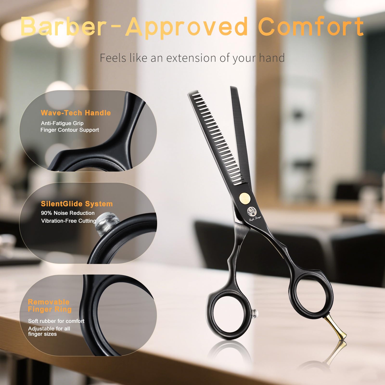 Purple Dragon professional barber use shot demonstrates ergonomic balance and control.