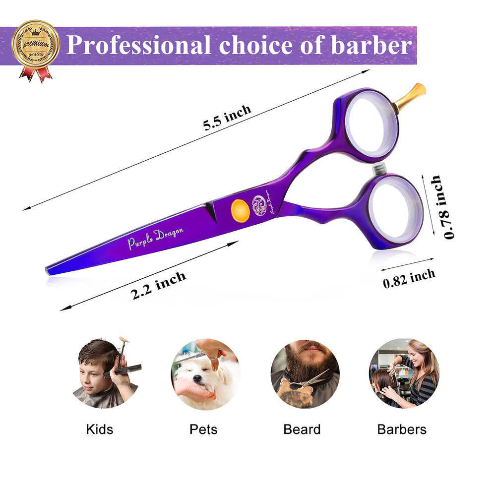Purple Dragon professional barber use design reduces fatigue during long sessions.