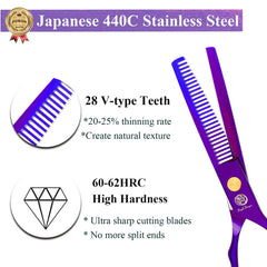 Purple Dragon razor included in the set offers versatile trimming options.