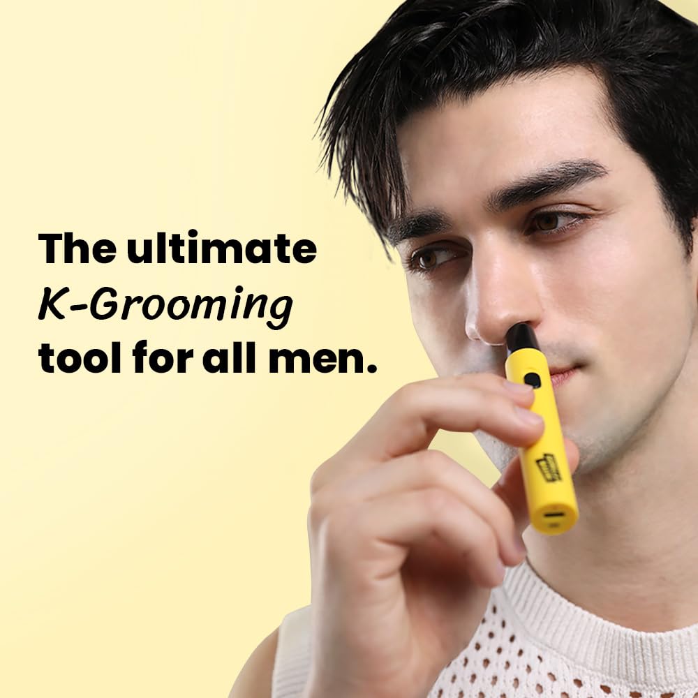 Purple Gorilla Gorilla Technique nose trimmer heads show four interchangeable options for versatile grooming.