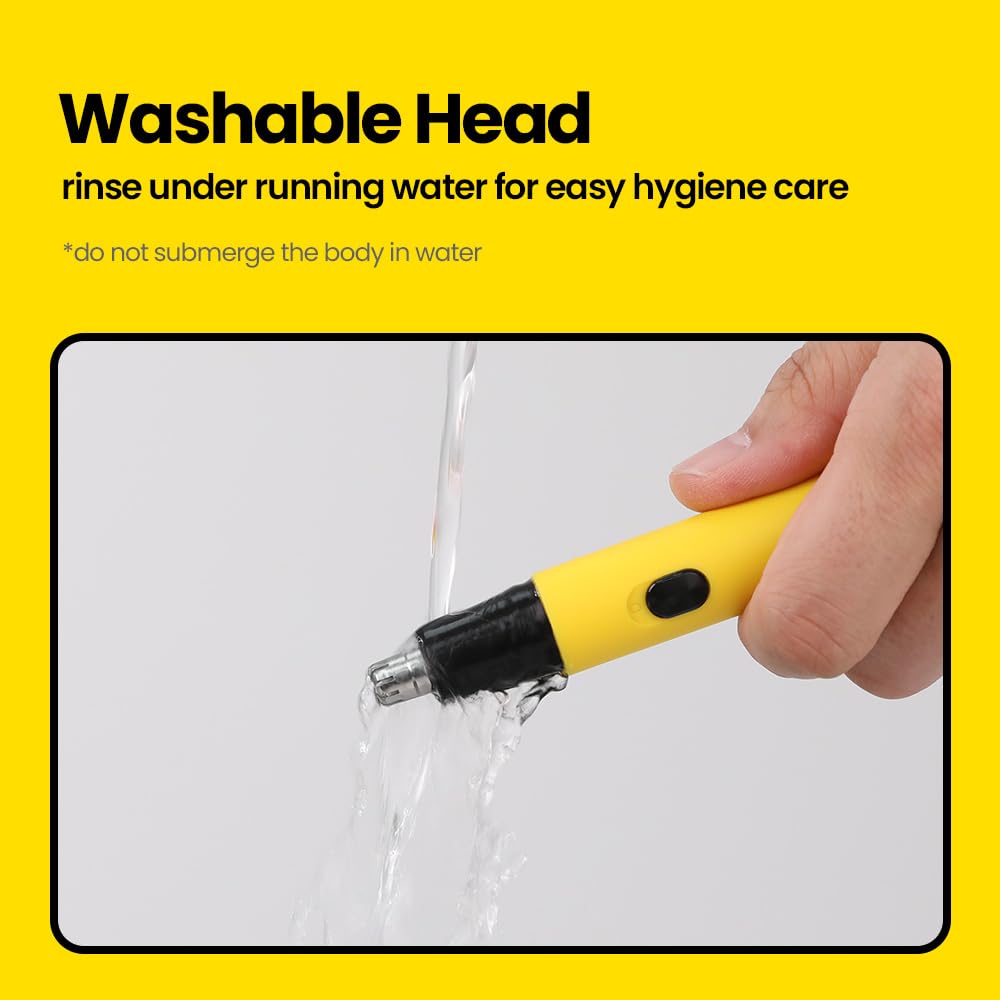 Purple Gorilla Gorilla Technique nose trimmer washable heads for easy cleaning.