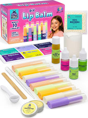 PURPLE LADYBUG DIY Lip Balm Kit packaging showcases a ready-to-create craft for fun, safe kids' crafting.