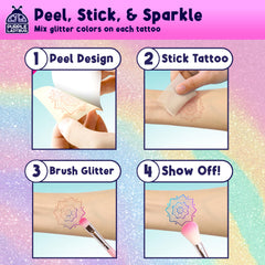 Purple Ladybug dry-transfer tattoos demo with no glue or water needed.