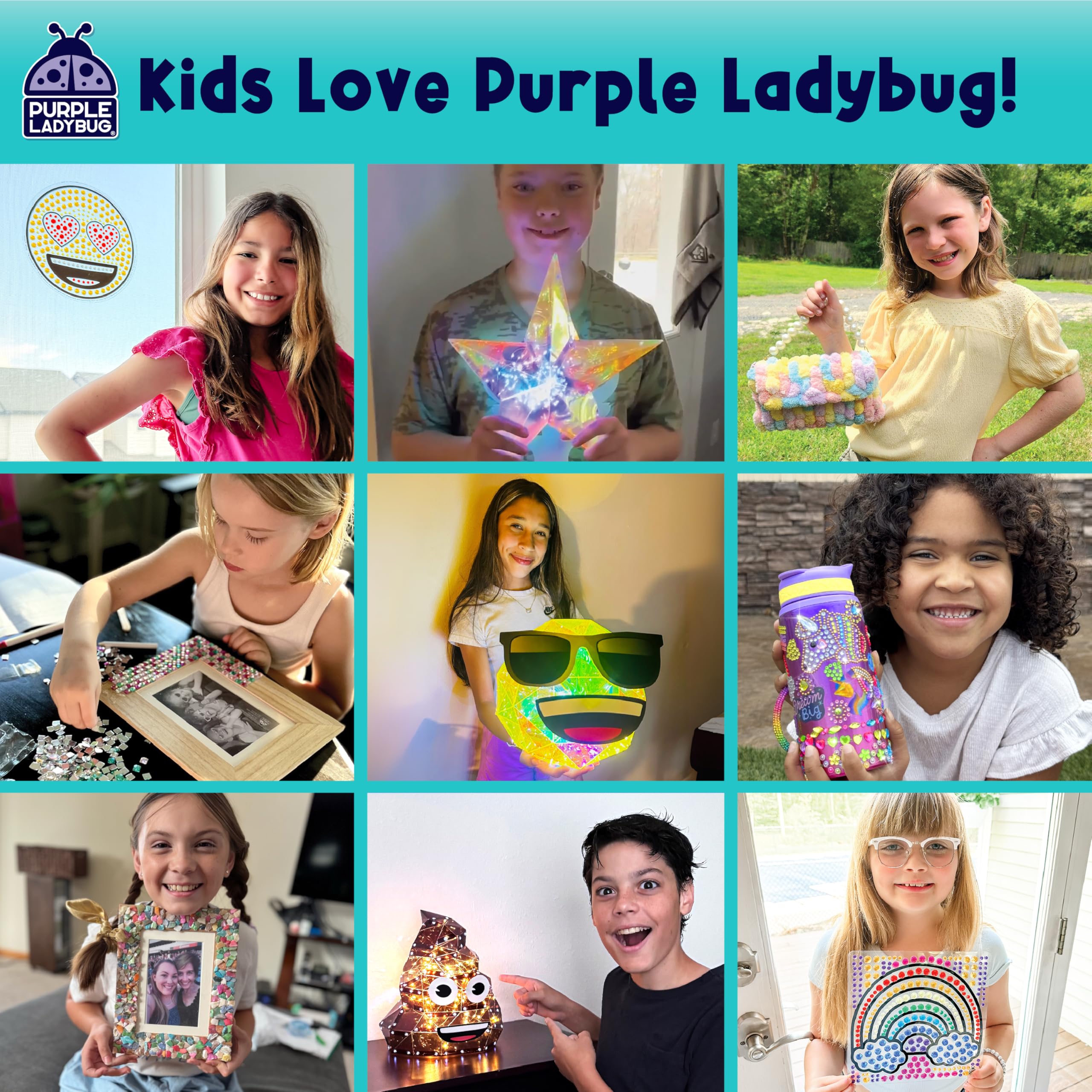 PURPLE LADYBUG gift-ready set makes a thoughtful holiday craft gift.