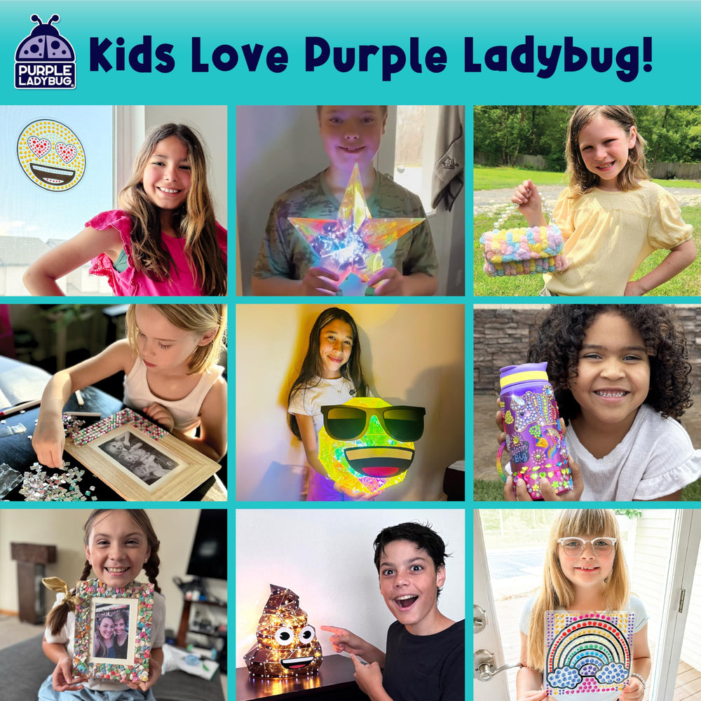 PURPLE LADYBUG gift-ready set makes a thoughtful holiday craft gift.