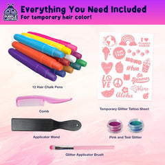Purple Ladybug comb included for smooth styling during chalk coloring