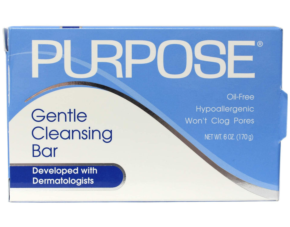 Purpose Gentle Cleansing Bar 6-oz foam closeup shows residue-free gentle cleanse for all skin