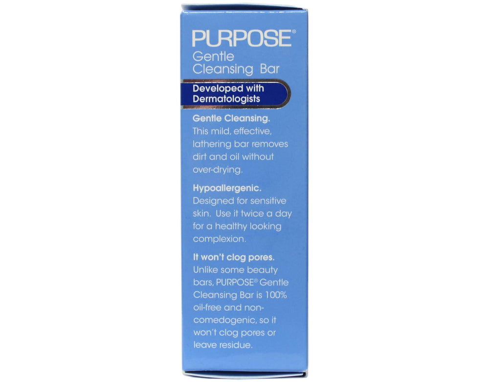 Purpose Gentle Cleansing Bar pack-3-6oz-bar-stack illustrating easy daily cleanse