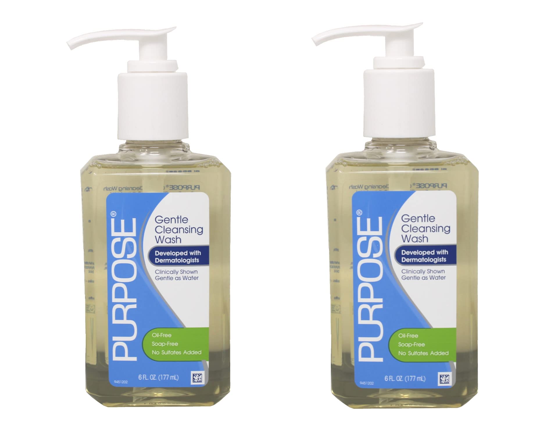 PURPOSE Gentle Cleansing Wash bottle close-up for daily gentle cleansing.