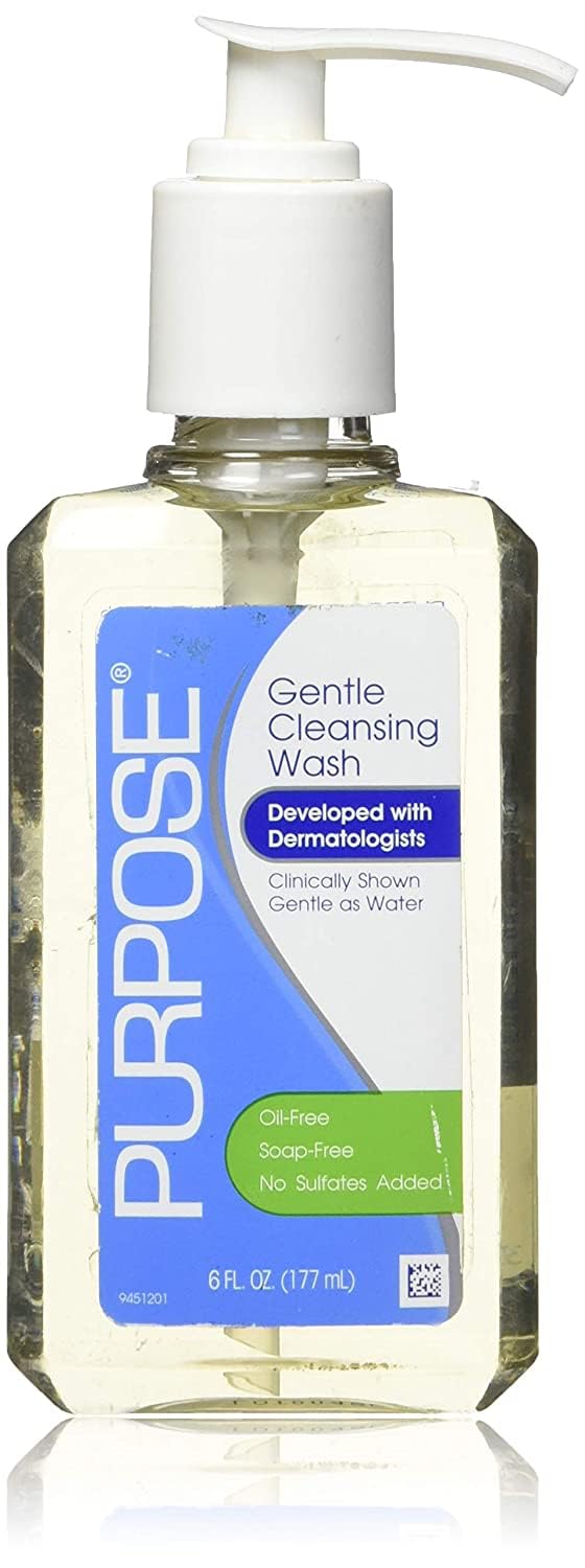 Purpose Gentle Cleansing Wash pack of 6 showing value and skin-friendly, soap-free cleansing.