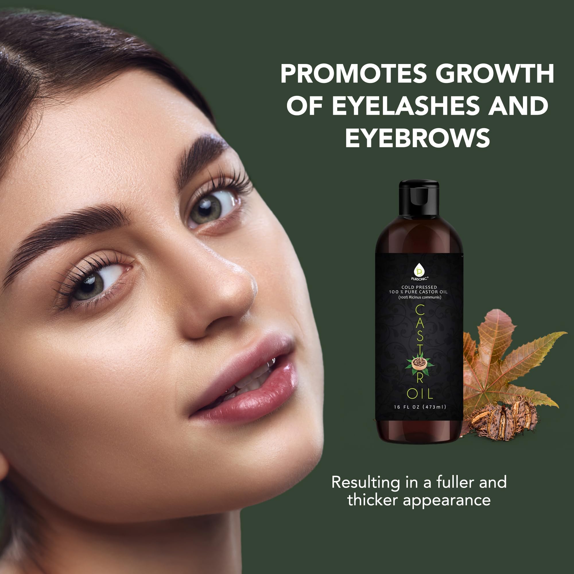 Pursonic Castor Oil aids makeup removal and impurity cleansing