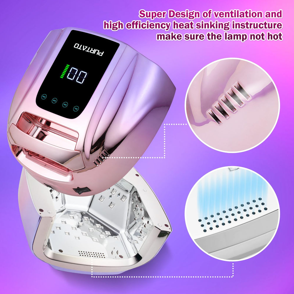 Purtato gradient purple lamp: stylish look for home salons.