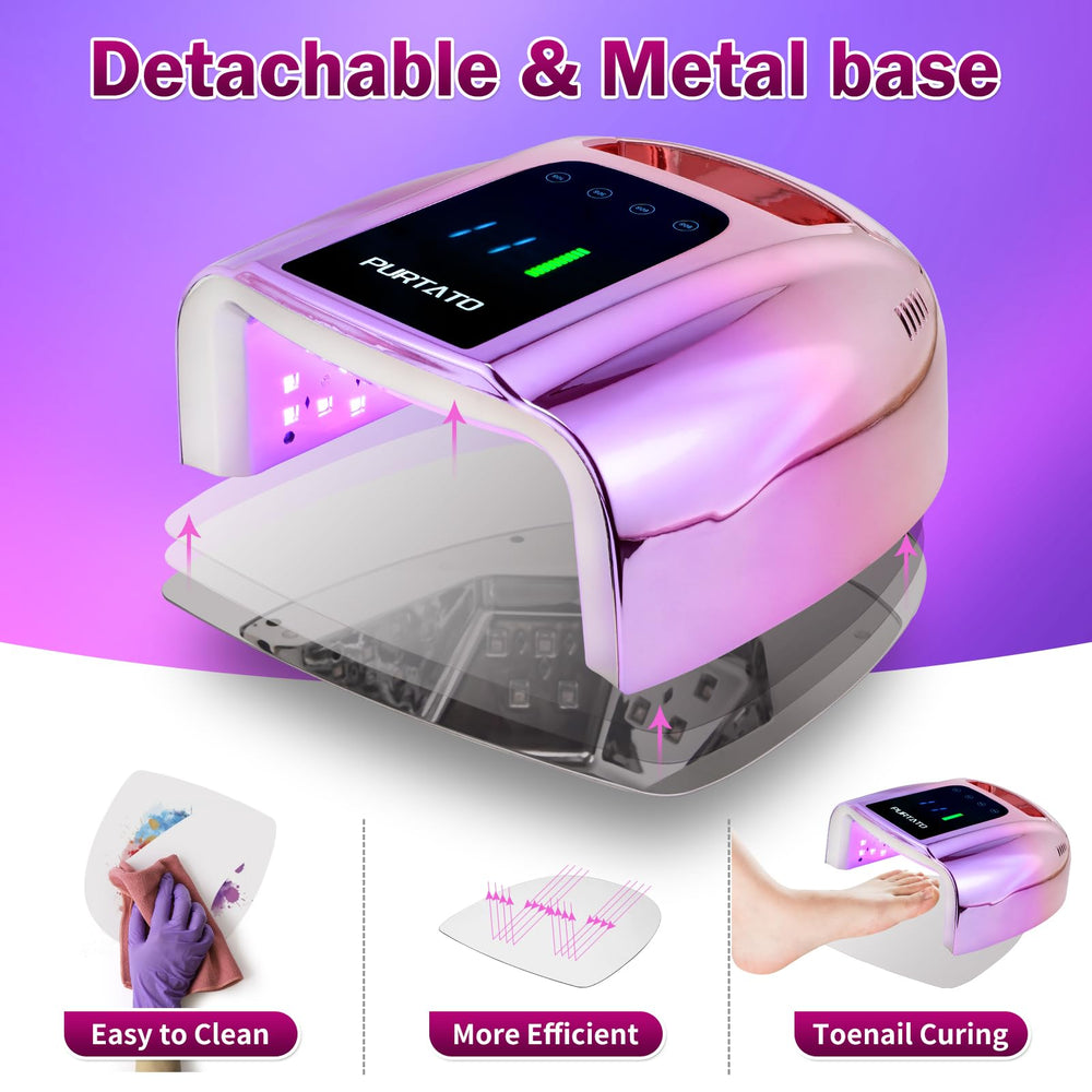 Purtato infrared sensor: touch-free operation for quick sessions.