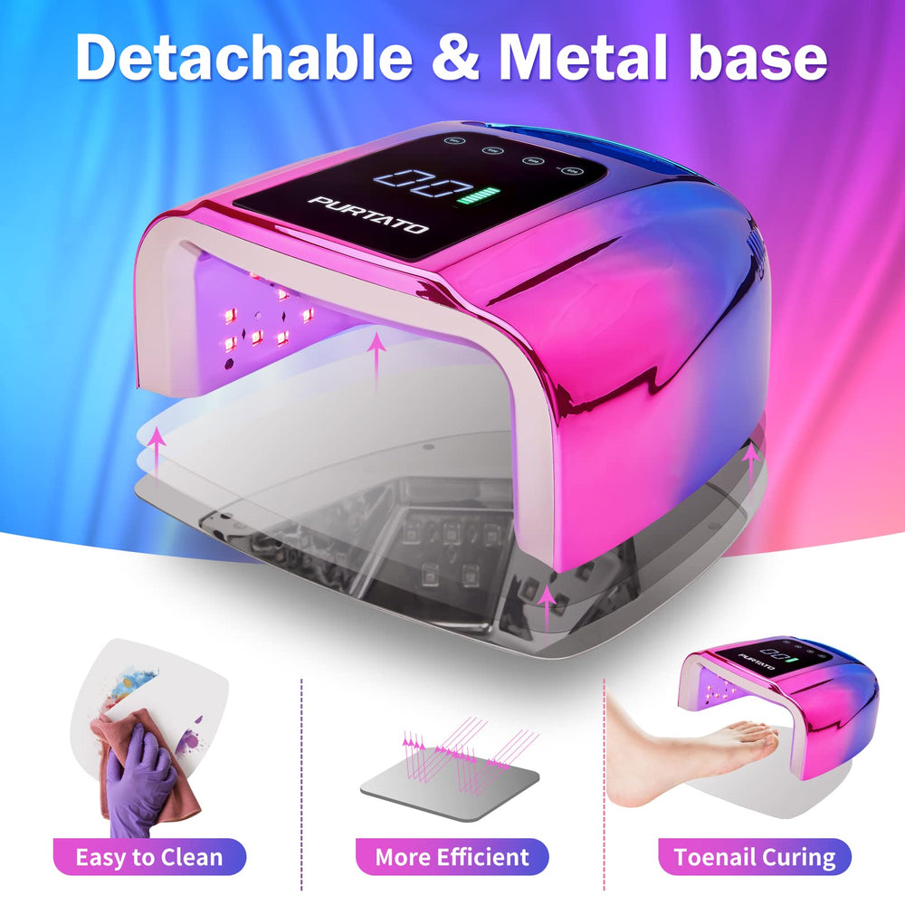 Purtato nail lamp four timer settings for precise curing intervals