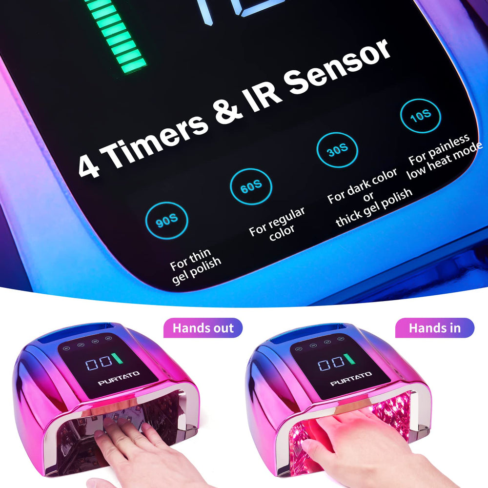 Purtato nail lamp cordless design for flexible on-the-go manicure sessions