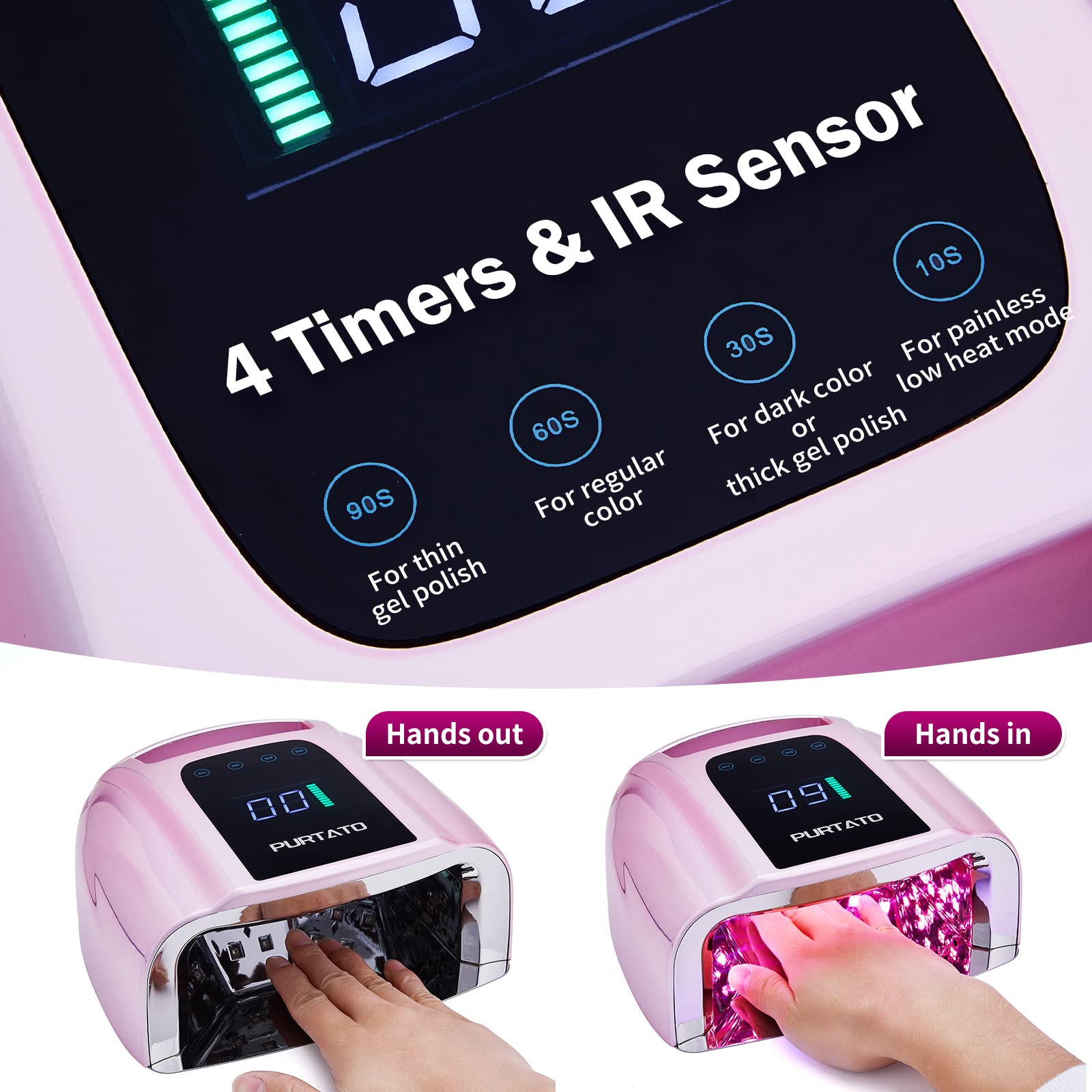 Purtato removable bottom metal base enables easy cleaning and pedicure-ready setup.