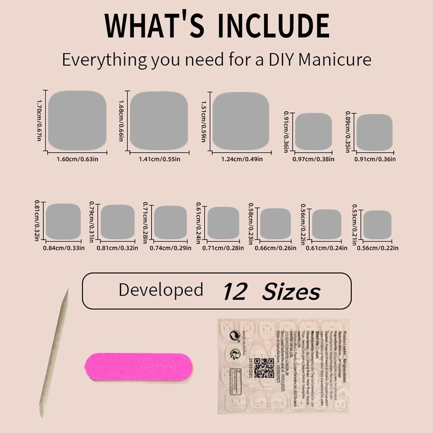 Puyokinm varied sizes ensure a snug fit across nails