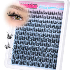 PVDKIW Wispy Lash Clusters 10mm close-up for natural everyday look.