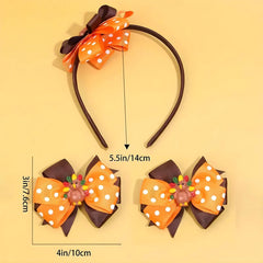Pvoiue brown and white polka-dot bows for autumn outfits
