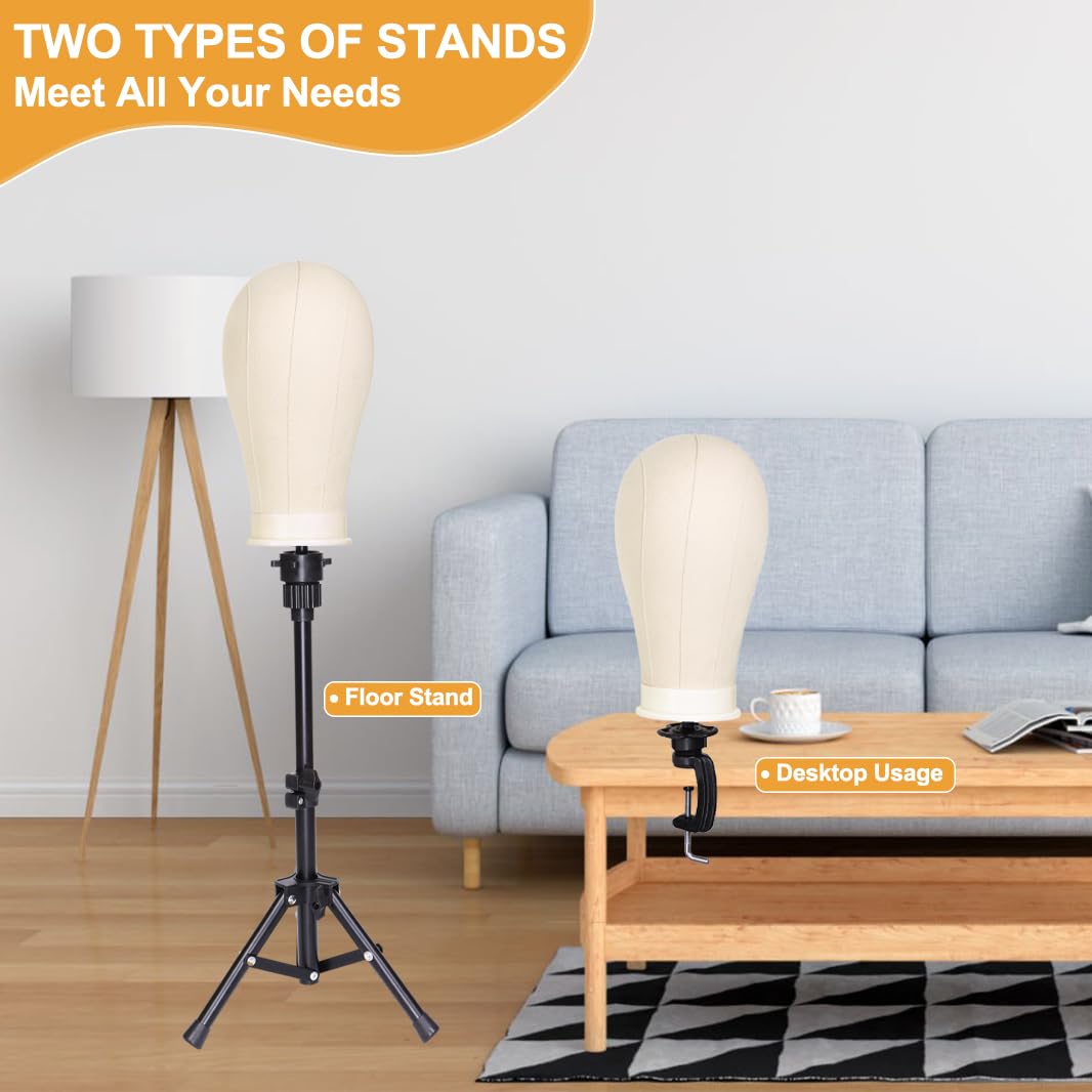 PWEOUKE wig stand tripod delivers stable height for professional work