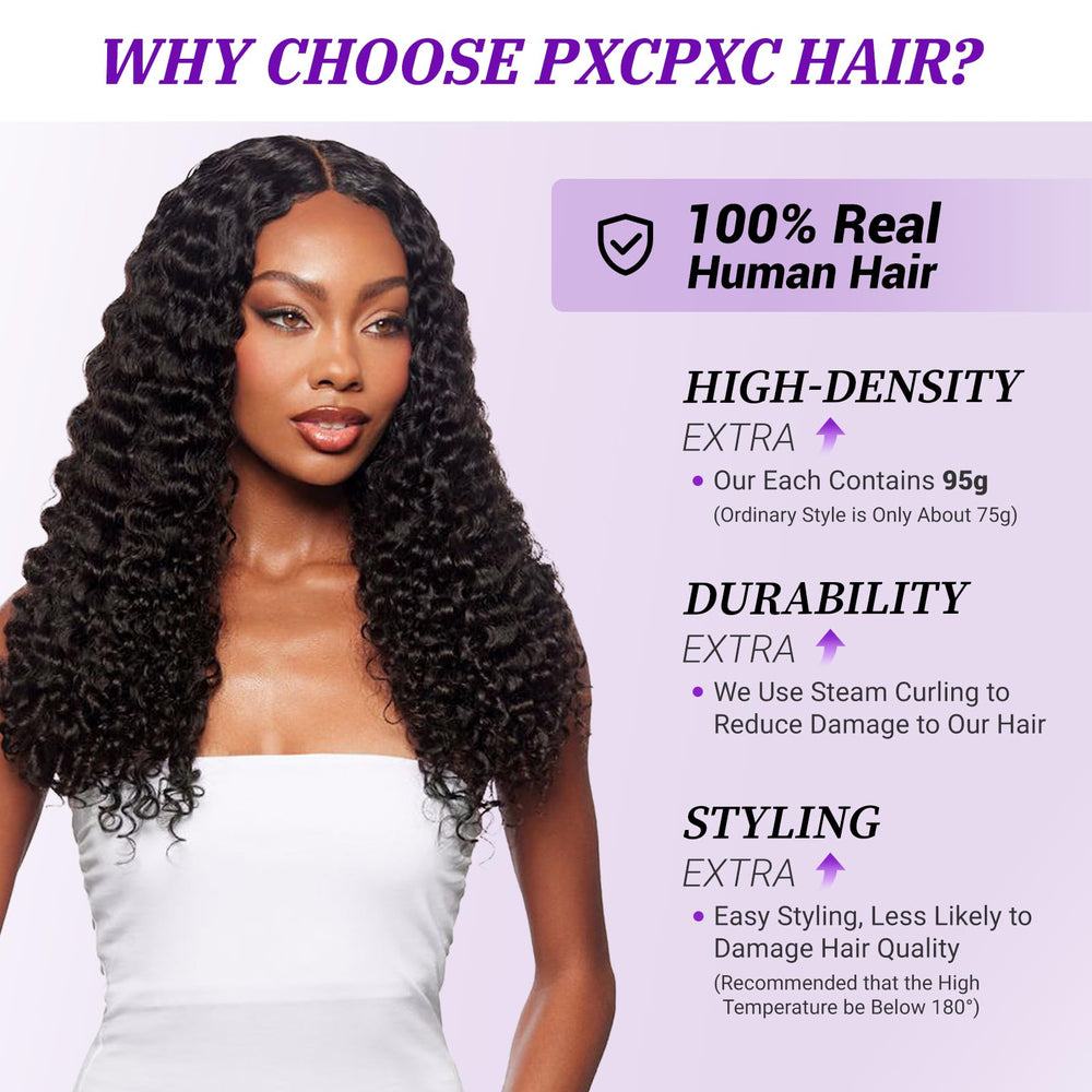 PXCPXC Burmese curly bundles three-pack packaging for three-piece set