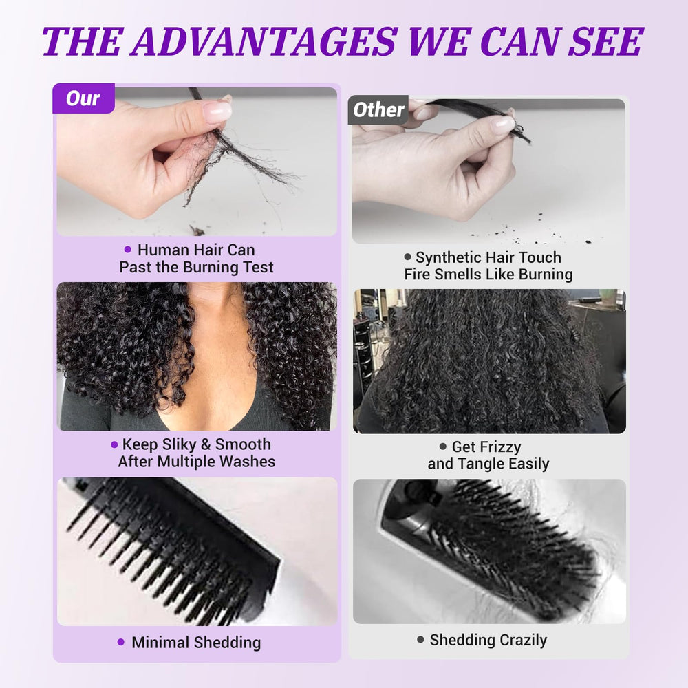 PXCPXC Burmese curly bundles natural black color for seamless blending