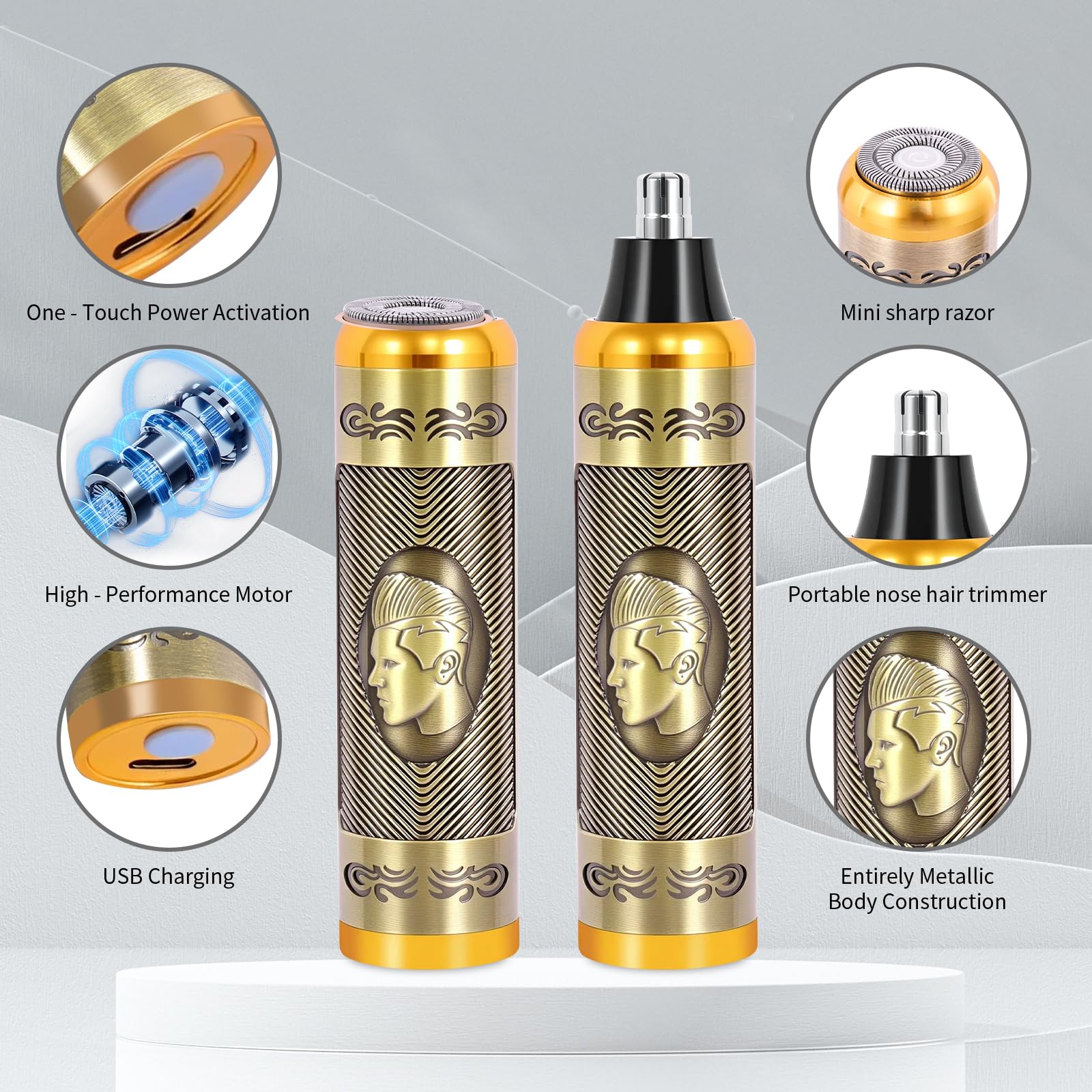 PXLISIE nose hair trimmer with safety design for comfortable nasal grooming