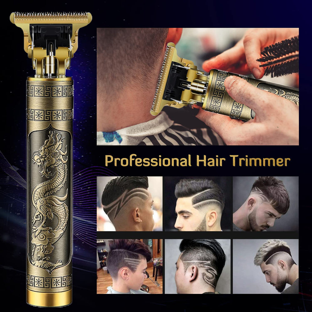 PXLISIE professional cordless hair trimmer side profile shows ergonomic grip