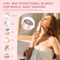 PYATE bikini trimmer IPX7 waterproof for wet and dry use