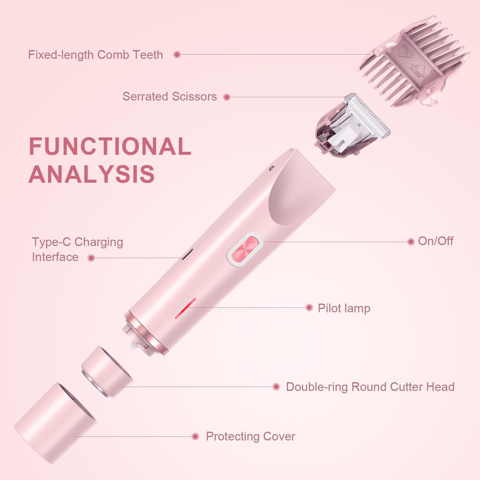 PYATE bikini trimmer portable for travel and cordless grooming