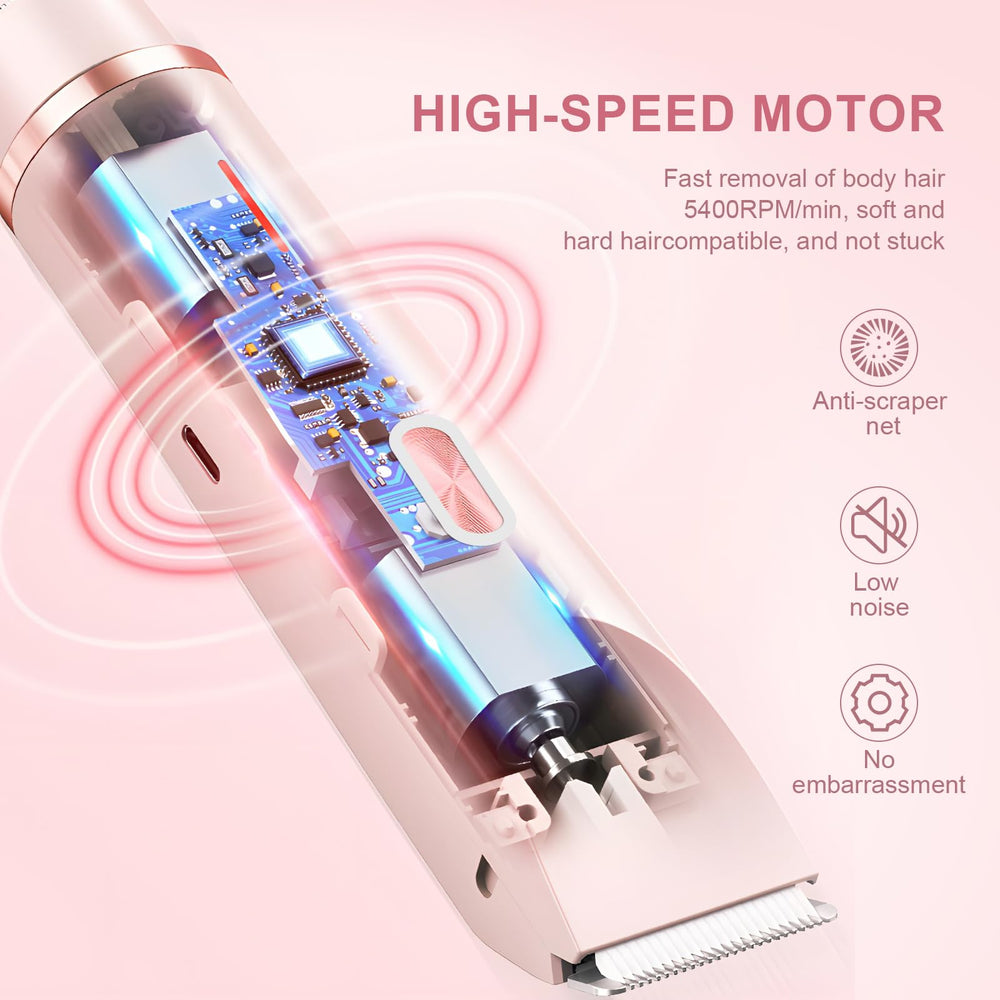 PYATE bikini trimmer removable blades with cleaning brush for easy maintenance