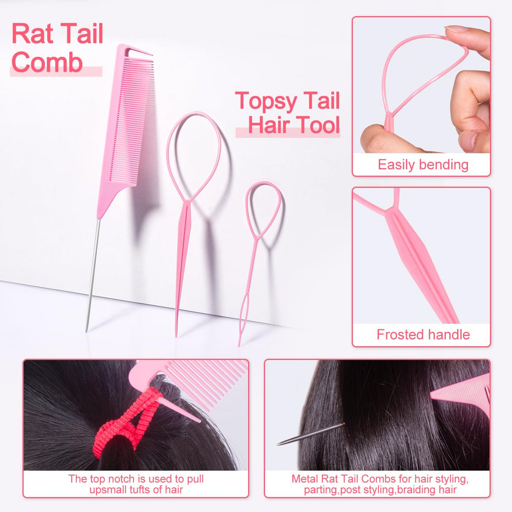 Pydeeirom included clips and topsy tail attachments expand styling options.