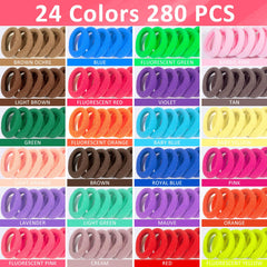 Pydeeirom 24-color ponytail ties offer versatile styling options.