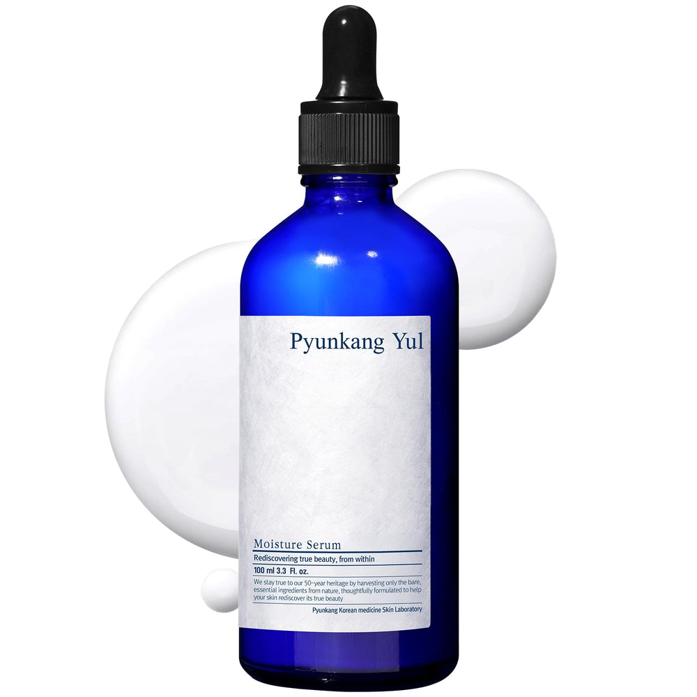 Pyunkang Yul Moisture Serum bottle front shows clean design for daily hydration