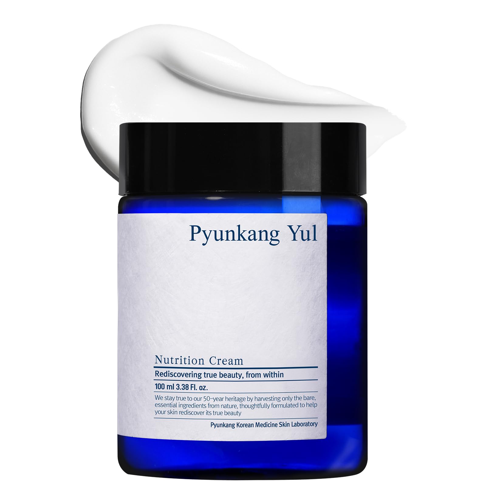 Pyunkang Yul Nutrition Cream bottle close-up showing deep hydration for dry skin.