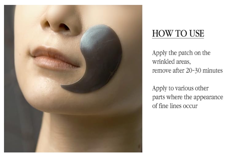 PKY Black Tea Time eye patch close-up reveals pearl-like hydration.