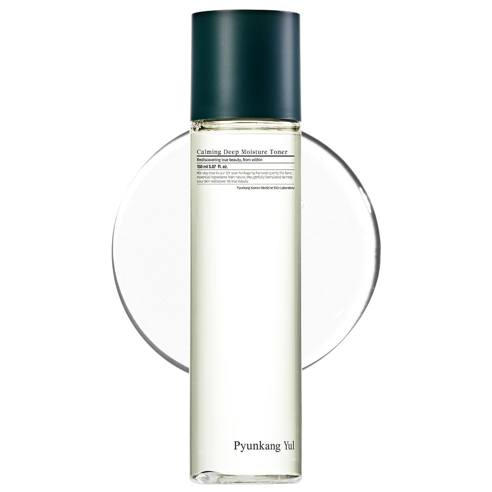 Pyunkang Yul PKY Calming Deep Moisture Toner bottle closeup for soothing hydration.