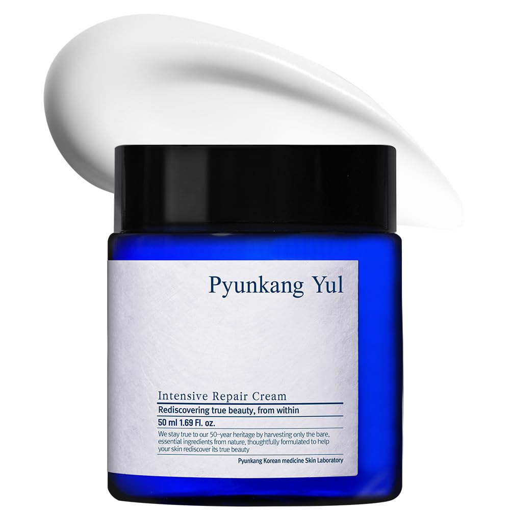 Pyunkang Yul PKY Intensive Repair Cream packaging showcases hydrated skin potential.