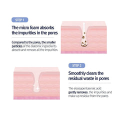 Pyunkang Yul PKY Low pH Pore Deep Cleansing Foam bubbles closeup showing fluffy microfoam for gentle cleansing