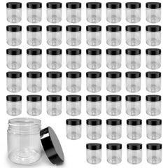 PYYZHALI 50-pack 4 oz clear jar with lids for cosmetics and slime