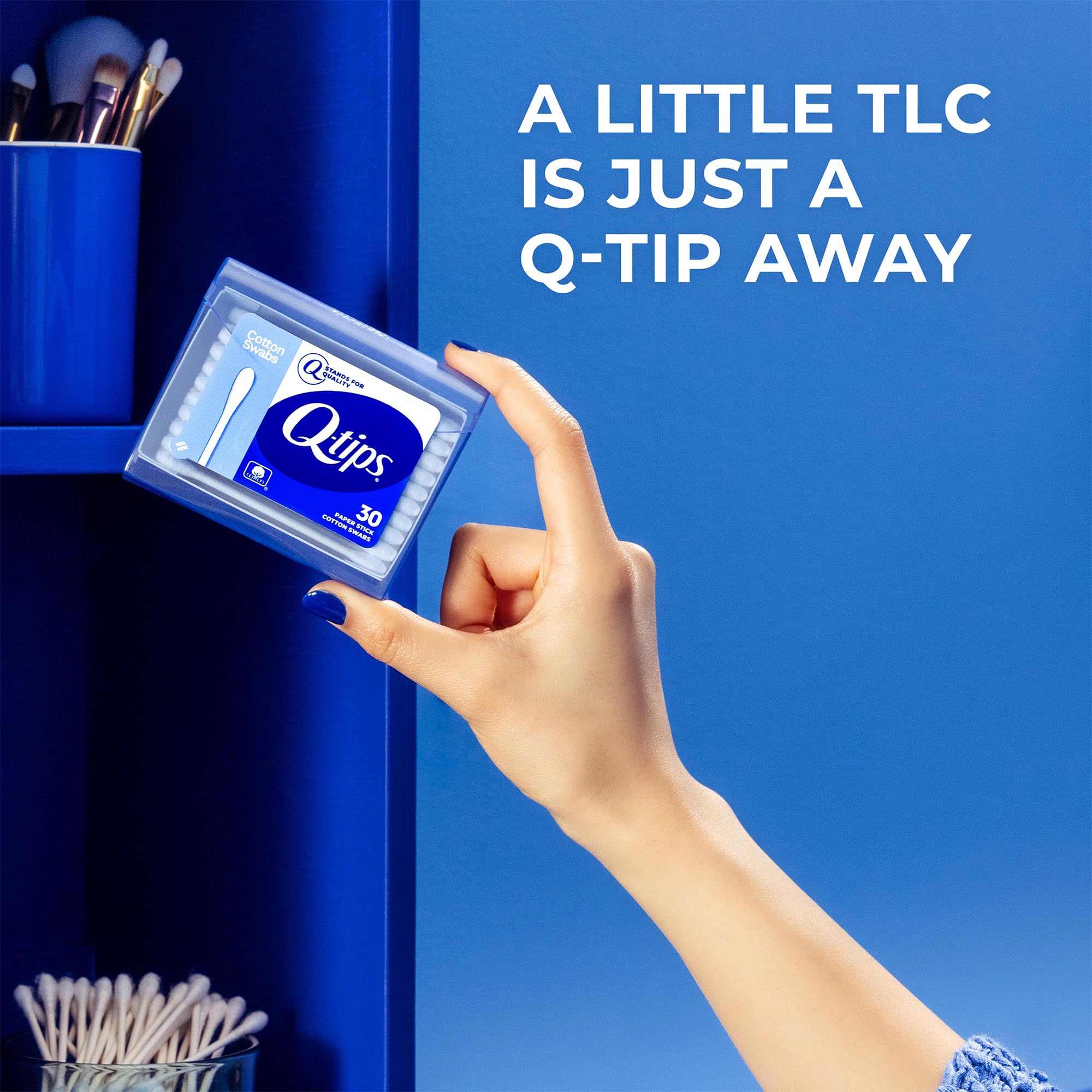 Q-tips travel-case design fits purse or bag organizers