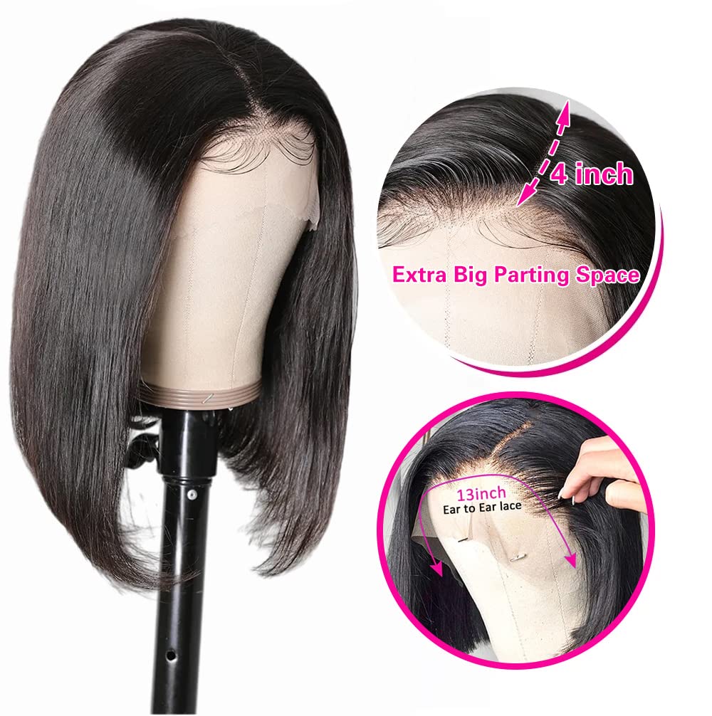 Qangelabeauty 13x4 wig pre-plucked baby hair creates natural look.