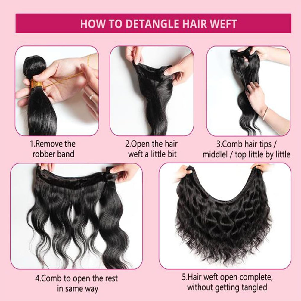 Qanlynny natural black hair bundles packaging ready for styling and quick wear.